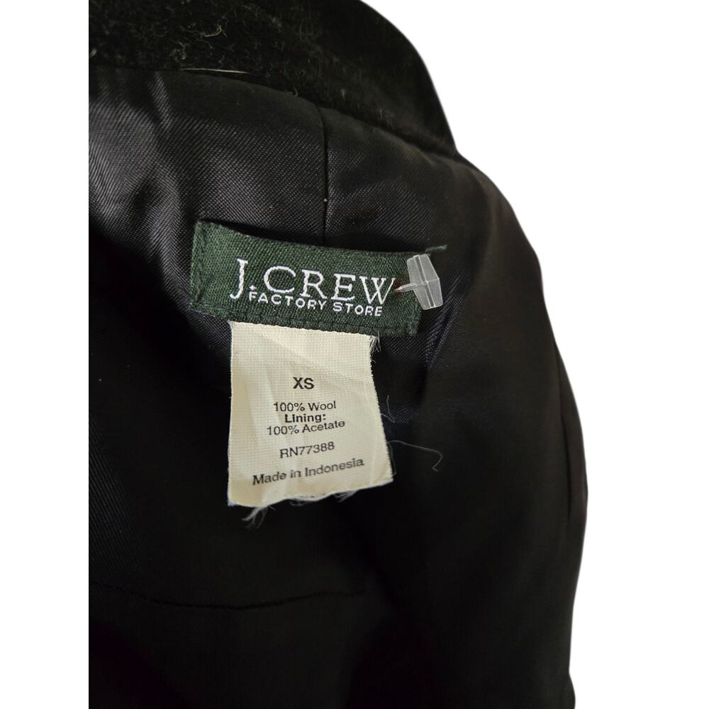 J Crew solid black double breasted peacoat with pockets, size xs - Picture 3 of 3
